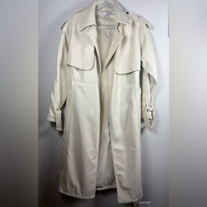 Elegant Cream Women's Trench Coat